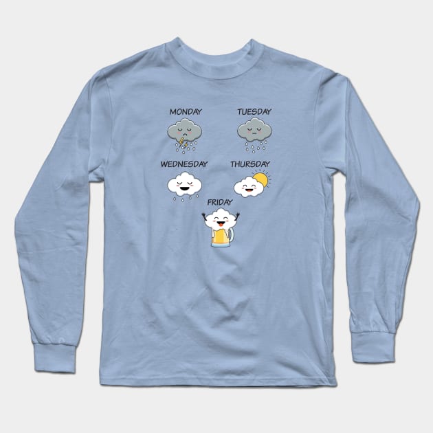 Weather Forecast for the whole week Long Sleeve T-Shirt by Make It Simple